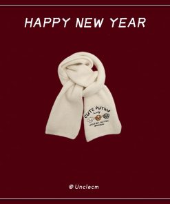 Winter Fair Isle Knitted Balaclava Hat for Women - Retro New Year Style Scarf for Christmas Atmosphere