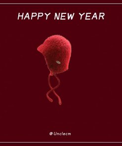 Winter Fair Isle Knitted Balaclava Hat for Women - Retro New Year Style Scarf for Christmas Atmosphere