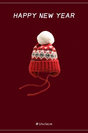 Winter Fair Isle Knitted Balaclava Hat for Women - Retro New Year Style Scarf for Christmas Atmosphere