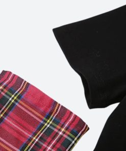 Winter Formal Outfits For Women Classy, Emo Style Ideas - Grunge Plaid Star Patch Top