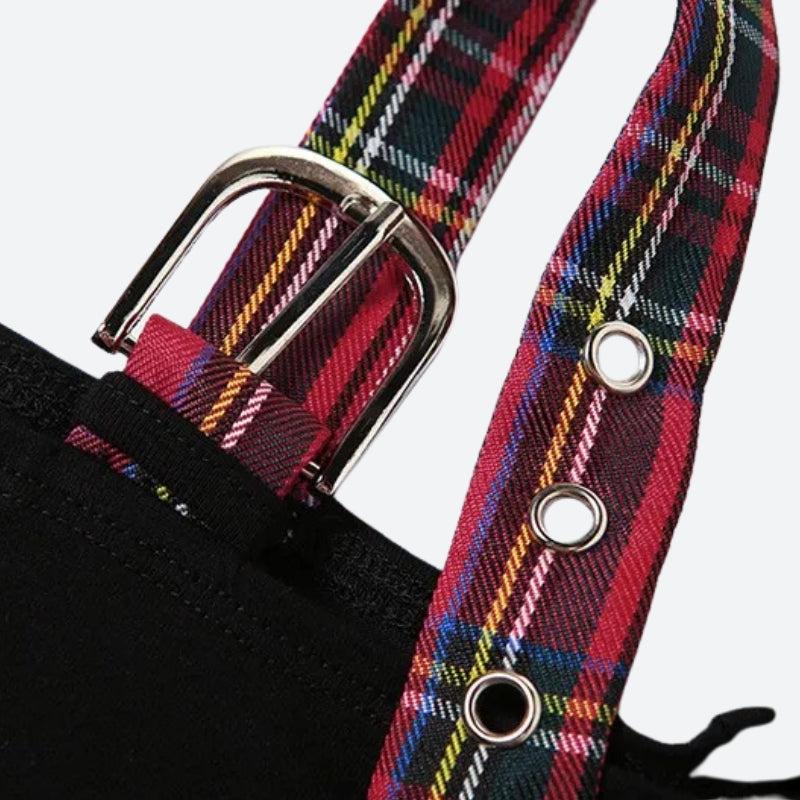 Winter Formal Outfits For Women Classy, Emo Style Ideas - Grunge Plaid Star Patch Top Winter Formal Outfits For Women Classy, Emo Style Ideas - Grunge Plaid Star Patch Top