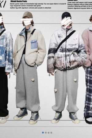 Winter Reversible Thick Cotton Lamb Fleece Jacket - Loose Spliced Cloud Design for Couples - Japan & South Korea Inspired Fashion