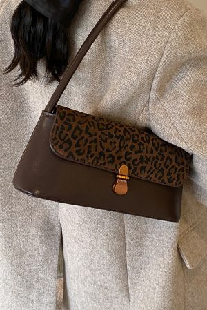 Winter Suede Leopard Print Shoulder Bag for Women - Versatile Commuter Underarm Bag - 2025 Fashion Trend