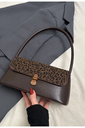 Winter Suede Leopard Print Shoulder Bag for Women - Versatile Commuter Underarm Bag - 2025 Fashion Trend