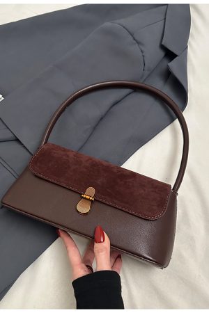 Winter Suede Leopard Print Shoulder Bag for Women - Versatile Commuter Underarm Bag - 2025 Fashion Trend
