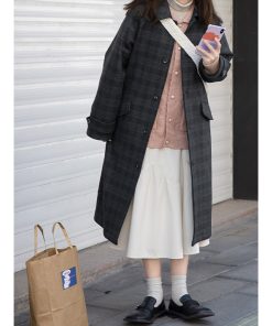 Winter Velvet White Midi Skirt for Women - Japanese Style Cream Half Skirt, Autumn & Winter Long Skirt for Petite Fashion