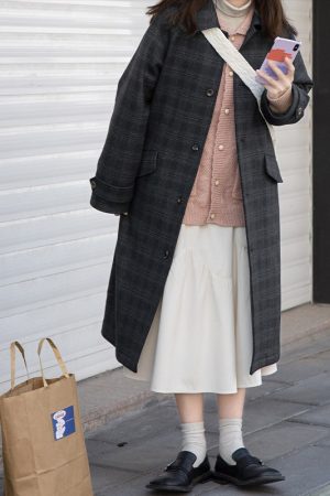 Winter Velvet White Midi Skirt for Women - Japanese Style Cream Half Skirt, Autumn & Winter Long Skirt for Petite Fashion