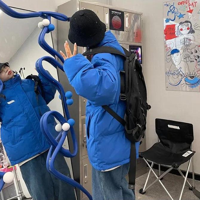 Woman Clothes Aesthetic, Blue Jean Maxi Skirt Outfit - Indie High Neck Puffer Jacket Woman Clothes Aesthetic, Blue Jean Maxi Skirt Outfit - Indie High Neck Puffer Jacket