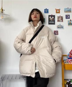 Woman Clothes Aesthetic, Blue Jean Maxi Skirt Outfit - Indie High Neck Puffer Jacket