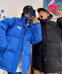 Woman Clothes Aesthetic, Blue Jean Maxi Skirt Outfit - Indie High Neck Puffer Jacket