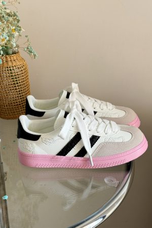 Women's 2025 New Versatile Soft Sole Sneakers - White Casual Kitty Training Shoes, Trendy Everyday Footwear