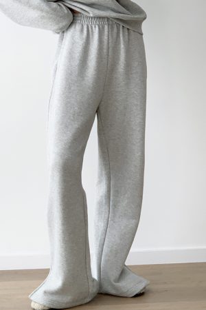 Women's 2025 Spring Two-Piece Casual Set - Letter Print Pullover Round Neck Sweatshirt & Long Pants - Y2K Style