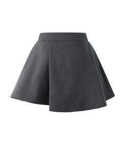 Women's A-Line Skirt with Irregular Curved Hem â€“ Stylish Hip-Covering Design for Modern Office and Casual Looks