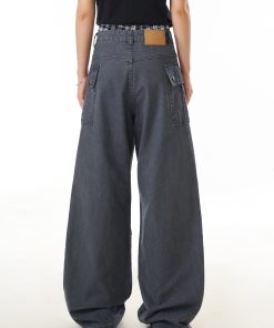 Women's American Style Trendy Pleated Wide Leg Work Pants - Slimming Curved Blade Design for Casual and Professional Looks