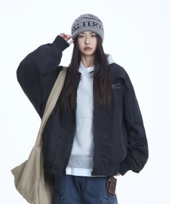 Women's American Vintage Flight Jacket 2025 - Casual Versatile Coat in Neutral Style, Streetwear Inspired