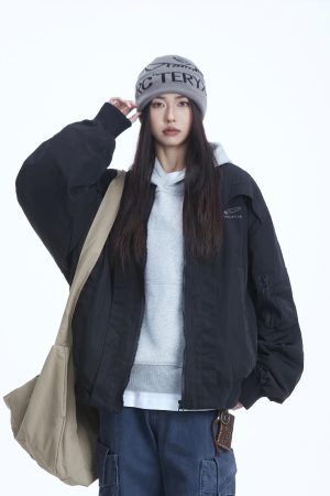 Women's American Vintage Flight Jacket 2025 - Casual Versatile Coat in Neutral Style, Streetwear Inspired