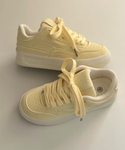 Women's American Vintage Platform Sneakers - 2025 Spring Thick-Soled Casual Sports Shoes, Versatile Training Footwear