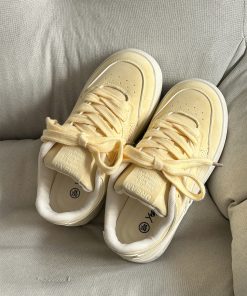 Women's American Vintage Platform Sneakers - 2025 Spring Thick-Soled Casual Sports Shoes, Versatile Training Footwear