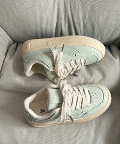 Women's American Vintage Platform Sneakers - 2025 Spring Thick-Soled Casual Sports Shoes, Versatile Training Footwear