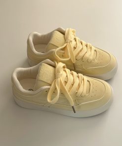 Women's American Vintage Platform Sneakers - 2025 Spring Thick-Soled Casual Sports Shoes, Versatile Training Footwear