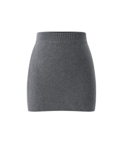 Women's Autumn Winter Wool Blend Half Turtleneck Loose Knit Sweater and Skirt Two-Piece Set - Cozy Chic Layering