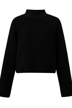 Women's Autumn Winter Wool Blend Half Turtleneck Loose Knit Sweater and Skirt Two-Piece Set - Cozy Chic Layering