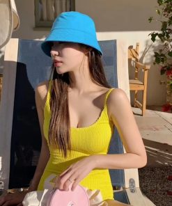 Women's Backless One-Piece Swimsuit - Sexy Solid Color, Slimming Tummy-Covering Design, Minimalist Style for Hot Springs