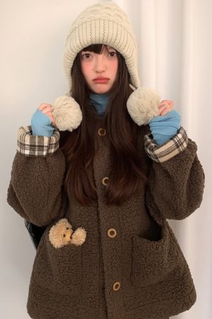 Women's Big Head Circle Knitted Wool Hat - Warm Autumn Winter Style, Face-Shaping, Versatile Pull-On, Korean Style, Trendy Ear Protection
