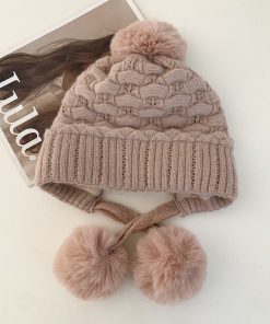 Women's Big Head Circle Knitted Wool Hat - Warm Autumn Winter Style, Face-Shaping, Versatile Pull-On, Korean Style, Trendy Ear Protection
