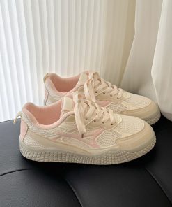 Women's Breathable Training Shoes, Thick-Soled Versatile Sneakers, 2025 Summer Style, Lightweight Little White Shoes