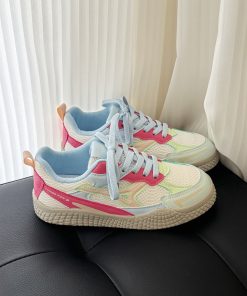 Women's Breathable Training Shoes, Thick-Soled Versatile Sneakers, 2025 Summer Style, Lightweight Little White Shoes