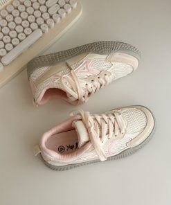 Women's Breathable Training Shoes, Thick-Soled Versatile Sneakers, 2025 Summer Style, Lightweight Little White Shoes