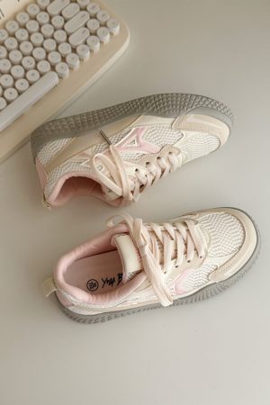 Women's Breathable Training Shoes, Thick-Soled Versatile Sneakers, 2025 Summer Style, Lightweight Little White Shoes