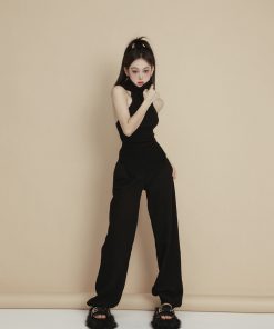 Women's Casual Low Waist Loose Sweatpants - Autumn Winter Versatile Straight Leg Cuffed Sports Pants for Comfort and Style