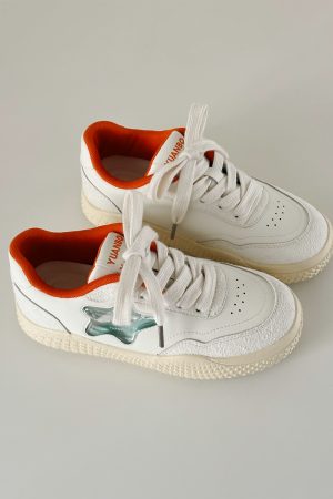 Women's Casual Soft-Bottom Star Sneakers - Versatile White Sports Shoes for 2025, Perfect for Everyday Wear and Active Lifestyle