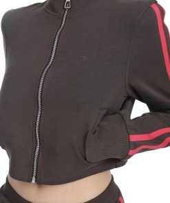 Women's Casual Sports Suit - Spring Side Stripe Hoodie Jacket & Low Waist Straight Leg Pants Two-Piece Set for Active Lifestyle