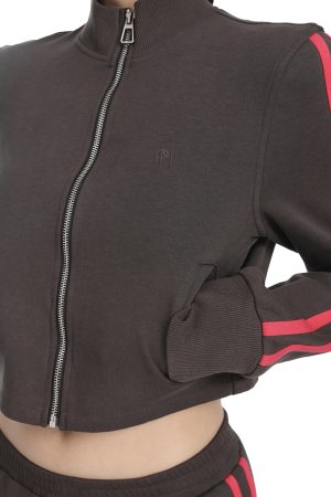Women's Casual Sports Suit - Spring Side Stripe Hoodie Jacket & Low Waist Straight Leg Pants Two-Piece Set for Active Lifestyle