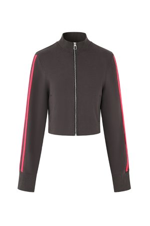 Women's Casual Sports Suit - Spring Side Stripe Hoodie Jacket & Low Waist Straight Leg Pants Two-Piece Set for Active Lifestyle