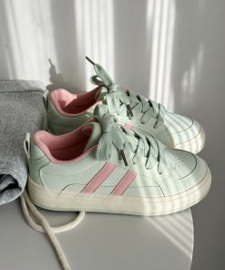 Women's Casual Thick-Soled White Sneakers - 2025 Spring Style, Versatile Student Footwear, Trendy Y2K-Inspired Design