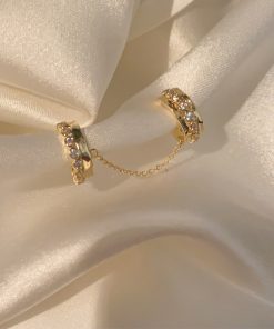 Women's Clip-On Ear Bone Earrings, High-End Korean Style, 2025 New Trend, Niche Design for Effortless Elegance