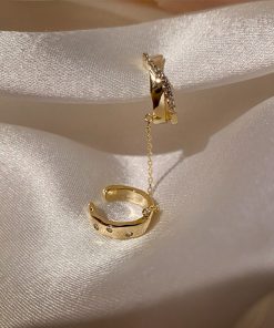 Women's Clip-On Ear Bone Earrings, High-End Korean Style, 2025 New Trend, Niche Design for Effortless Elegance