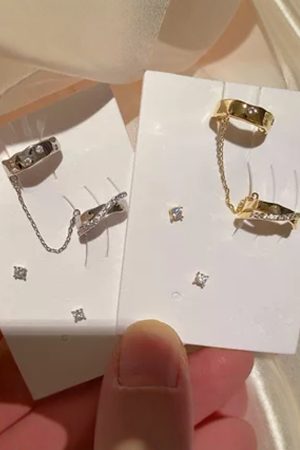 Women's Clip-On Ear Bone Earrings, High-End Korean Style, 2025 New Trend, Niche Design for Effortless Elegance