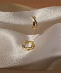 Women's Clip-On Ear Bone Earrings, High-End Korean Style, 2025 New Trend, Niche Design for Effortless Elegance