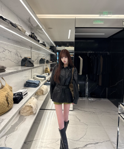 Women's Dark Knight Motorcycle Style Leather Jacket - Spring Waist-Fitting Design, Cool & Edgy Fashion Statement