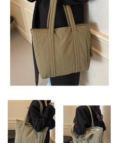 Women's Diamond Quilted Commuter Tote Bag - Spring/Summer Down Cotton Crossbody Shoulder Bag, 2025 Fashion Must-Have