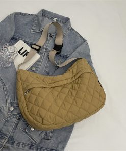 Women's Diamond Quilted Commuter Tote Bag - Spring/Summer Down Cotton Crossbody Shoulder Bag, 2025 Fashion Must-Have