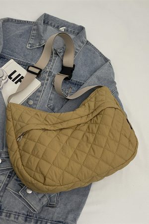 Women's Diamond Quilted Commuter Tote Bag - Spring/Summer Down Cotton Crossbody Shoulder Bag, 2025 Fashion Must-Have