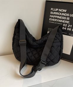 Women's Diamond Quilted Commuter Tote Bag - Spring/Summer Down Cotton Crossbody Shoulder Bag, 2025 Fashion Must-Have