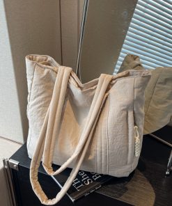 Women's Diamond Quilted Commuter Tote Bag - Spring/Summer Down Cotton Crossbody Shoulder Bag, 2025 Fashion Must-Have