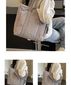 Women's Diamond Quilted Commuter Tote Bag - Spring/Summer Down Cotton Crossbody Shoulder Bag, 2025 Fashion Must-Have